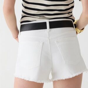 J. Crew White Relaxed Denim Shorts